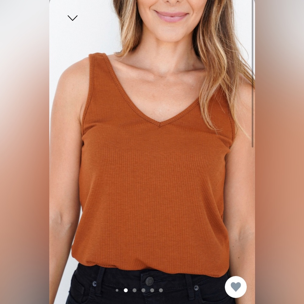 Carly Jean Los Angeles tank top in redwood